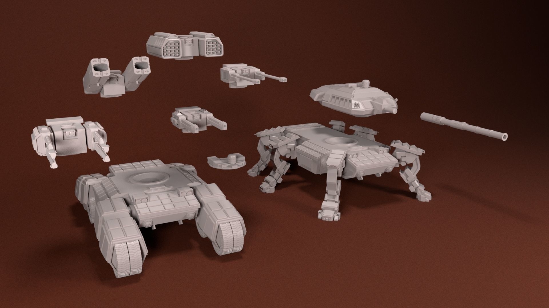 28mm All-Terrain Tank - Sahad 3D print model_2