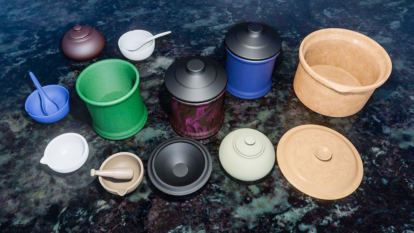 Bowls 3D Model Collection 3D model_6