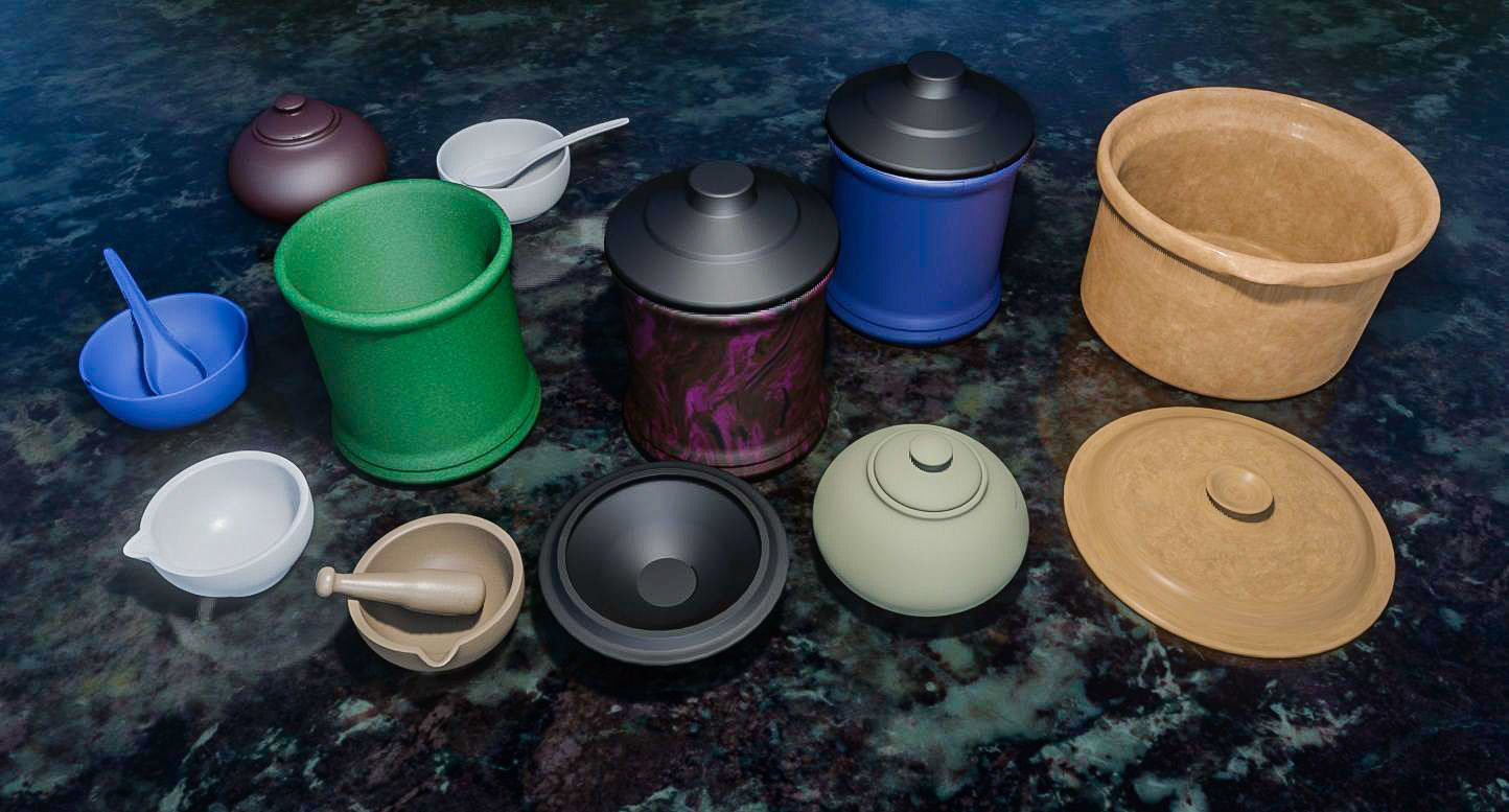 Bowls 3D Model Collection 3D model_7