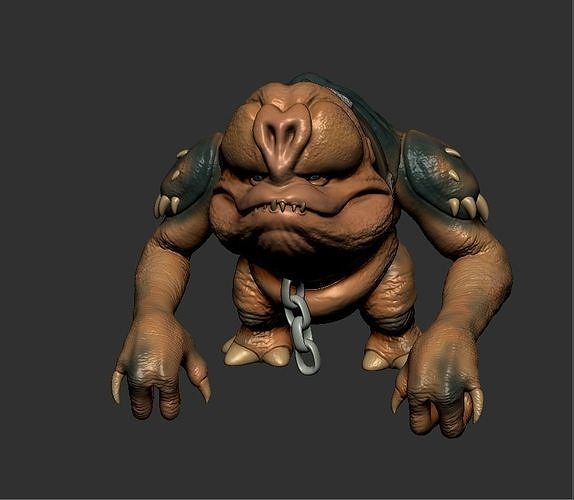 Mouci monster with claws 3D print model