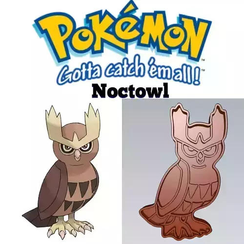 Pokemon Noctowl Cookie Cutter Stamp Cake Decorating 