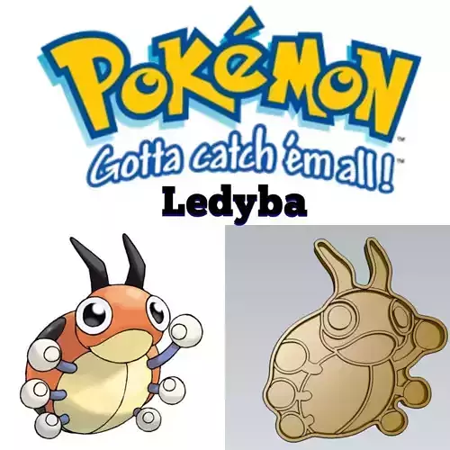 Pokemon Ledyba Cookie Cutter Stamp Cake Decorating 