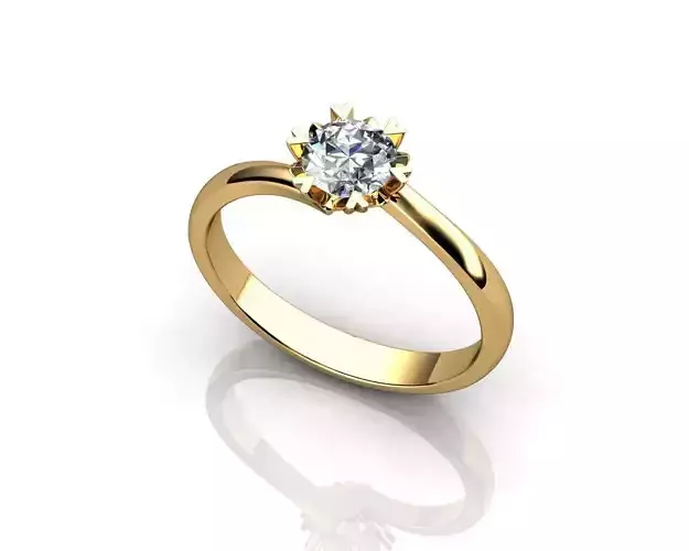 Soliter 3 diamond engagement ring gold