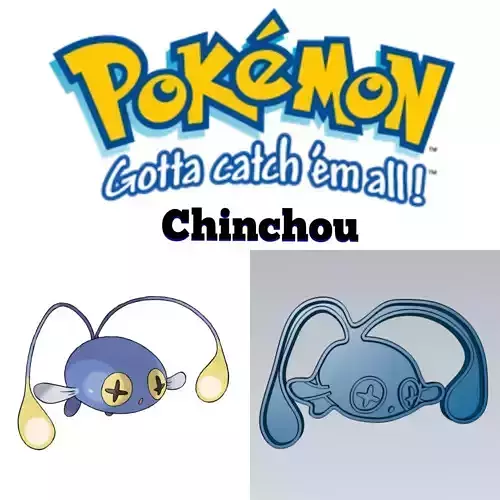 Pokemon Chinchou Cookie Cutter Stamp Cake Decorating  3D model
