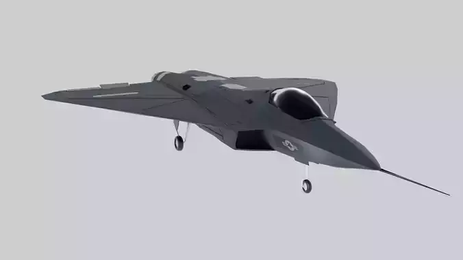 USAF Lockheed Martin - X-44 MANTA - NO TAIL AIRCRAFT - Low-poly 3D model