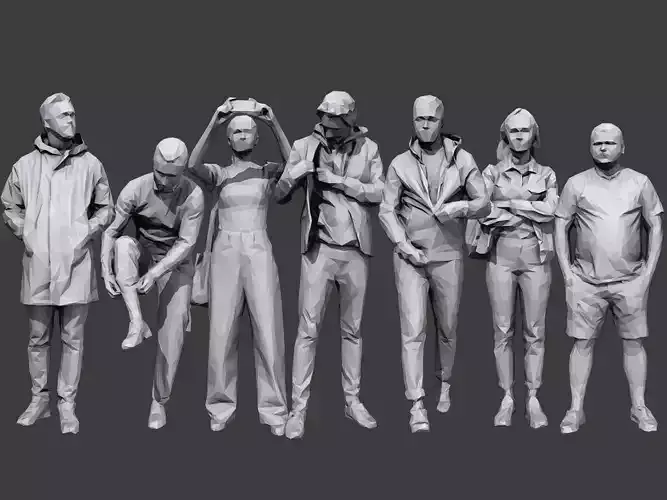 Lowpoly People Casual Pack Volume 27