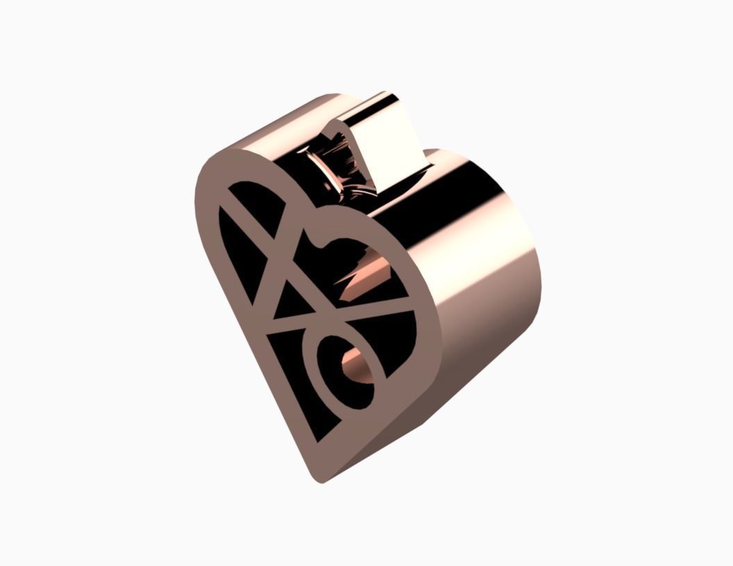 HEART XO PENDANT 3D model_6