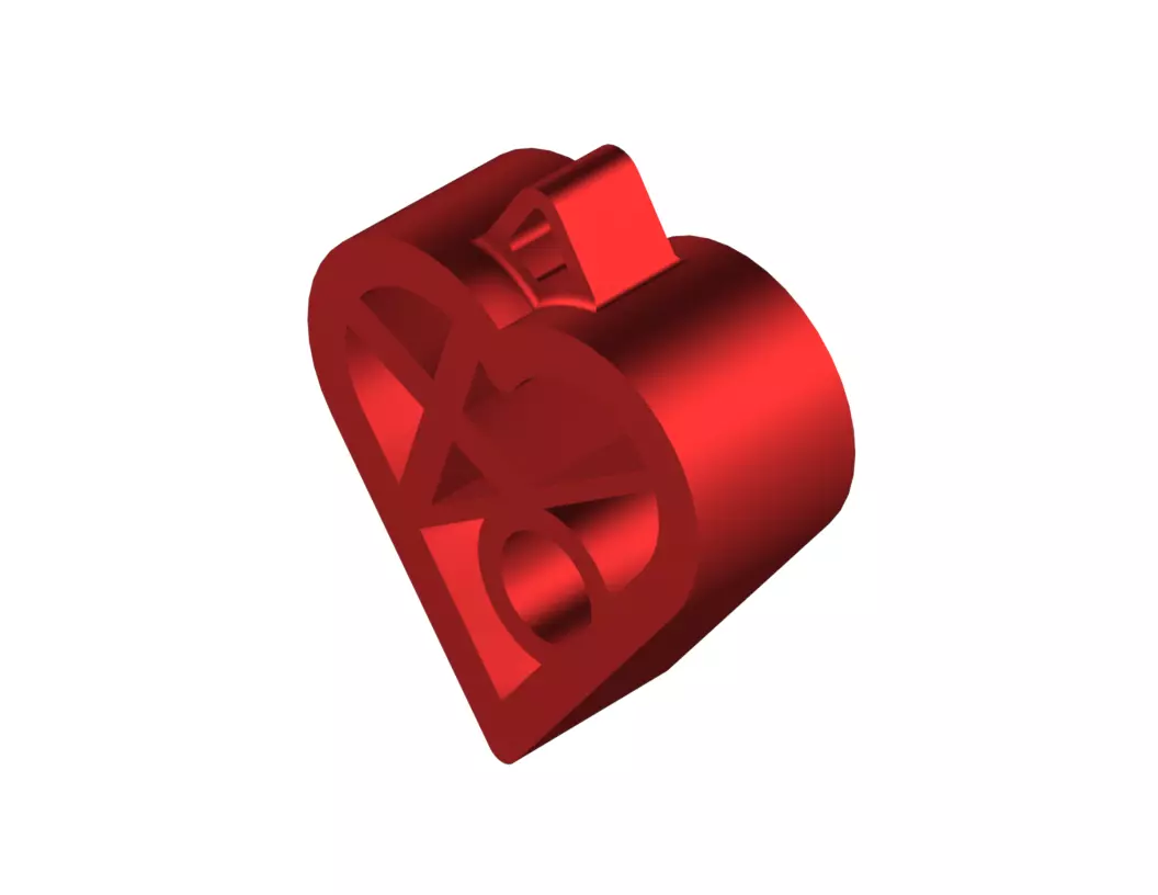 HEART XO PENDANT 3D model_0
