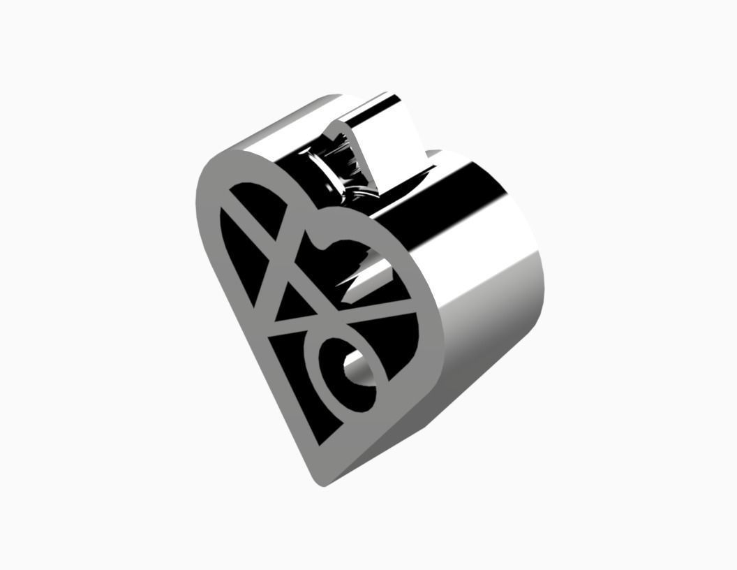 HEART XO PENDANT 3D model_4