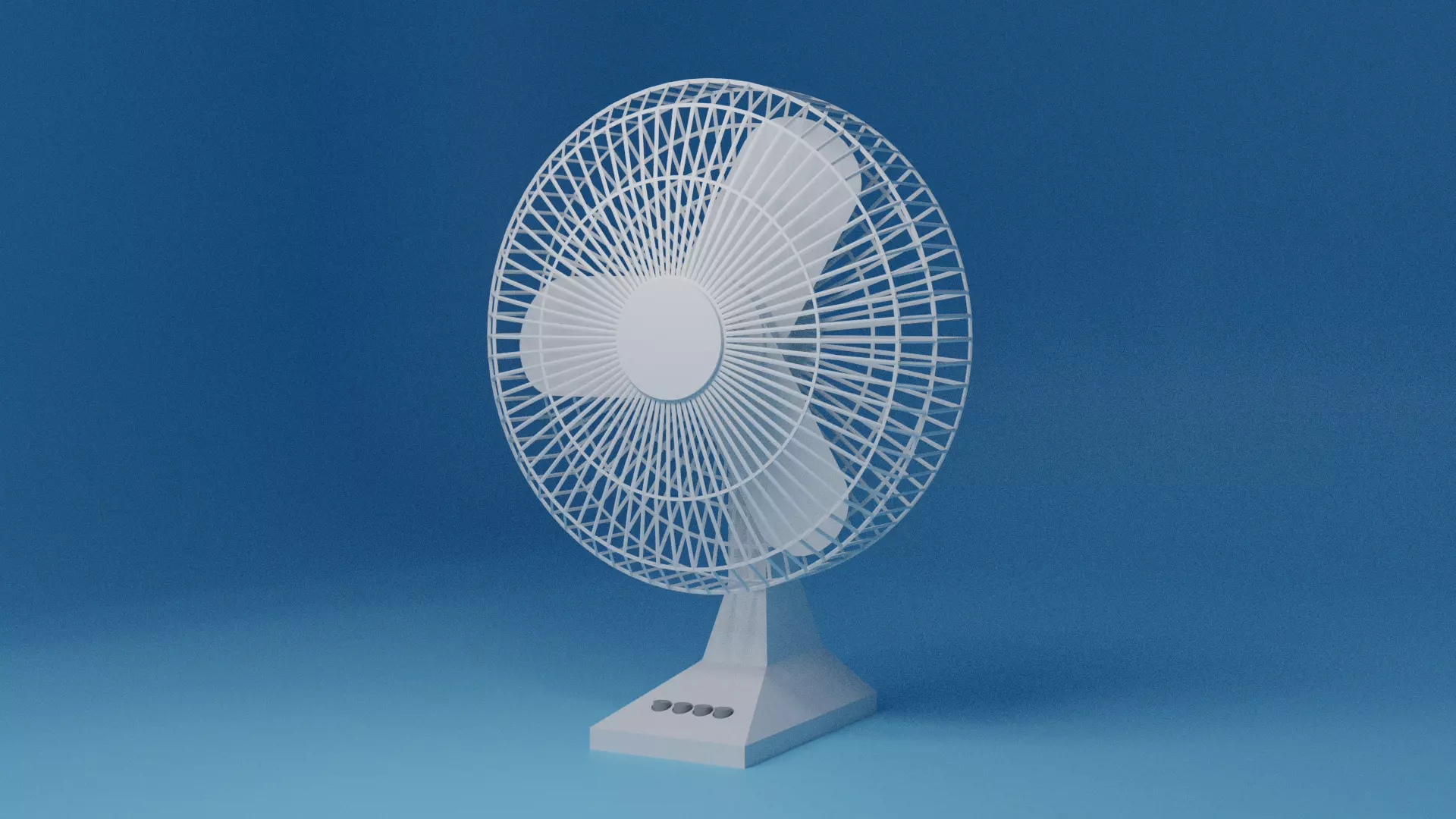 low poly fan 3D model_0