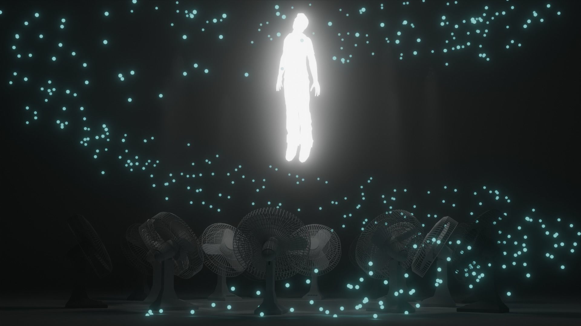 low poly fan 3D model_1