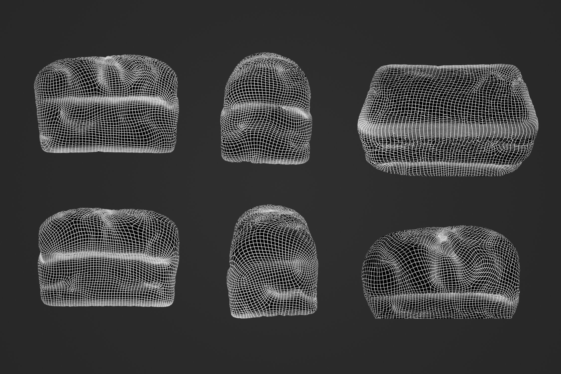 Brown Bread Loaf 1 - 3D Scan 3D model_4