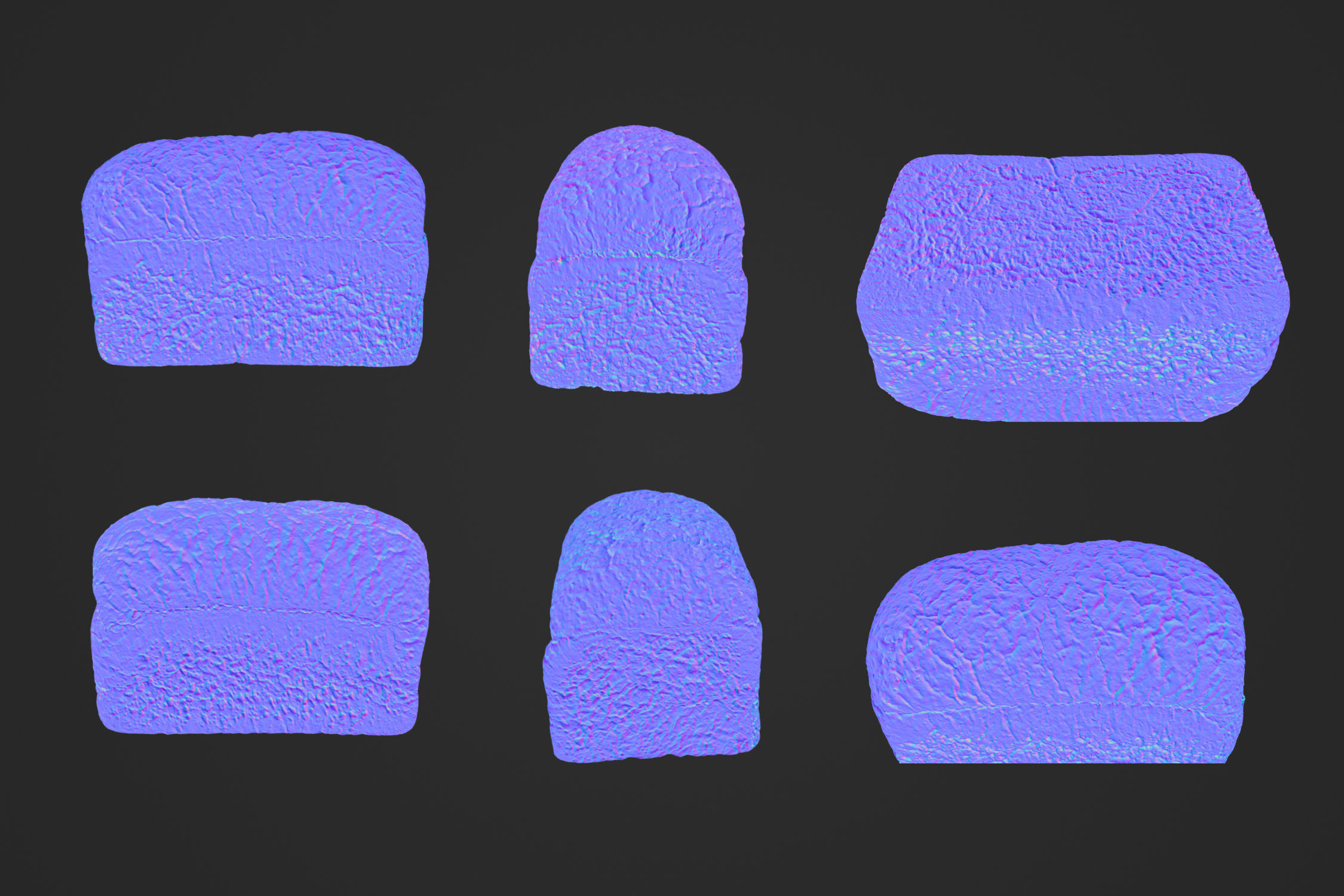 Brown Bread Loaf 1 - 3D Scan 3D model_2