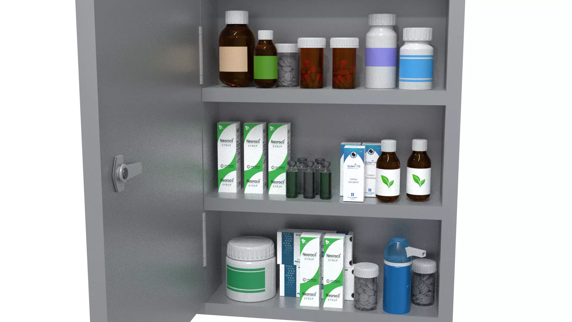 bottle medicine - cabinet 3D model