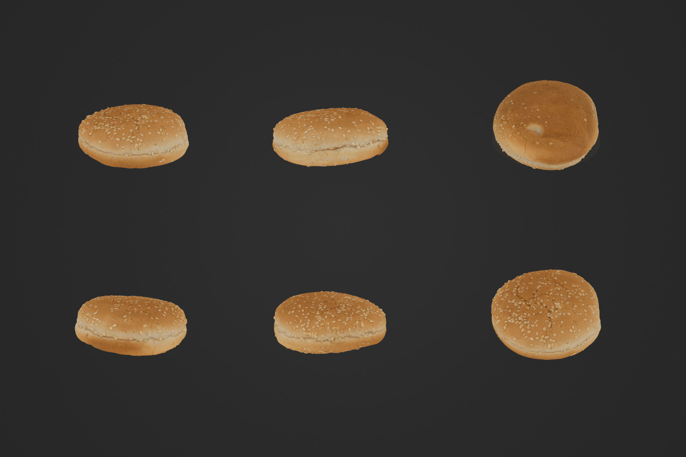 Burger Bun 2 - 3D Scan 3D model_1