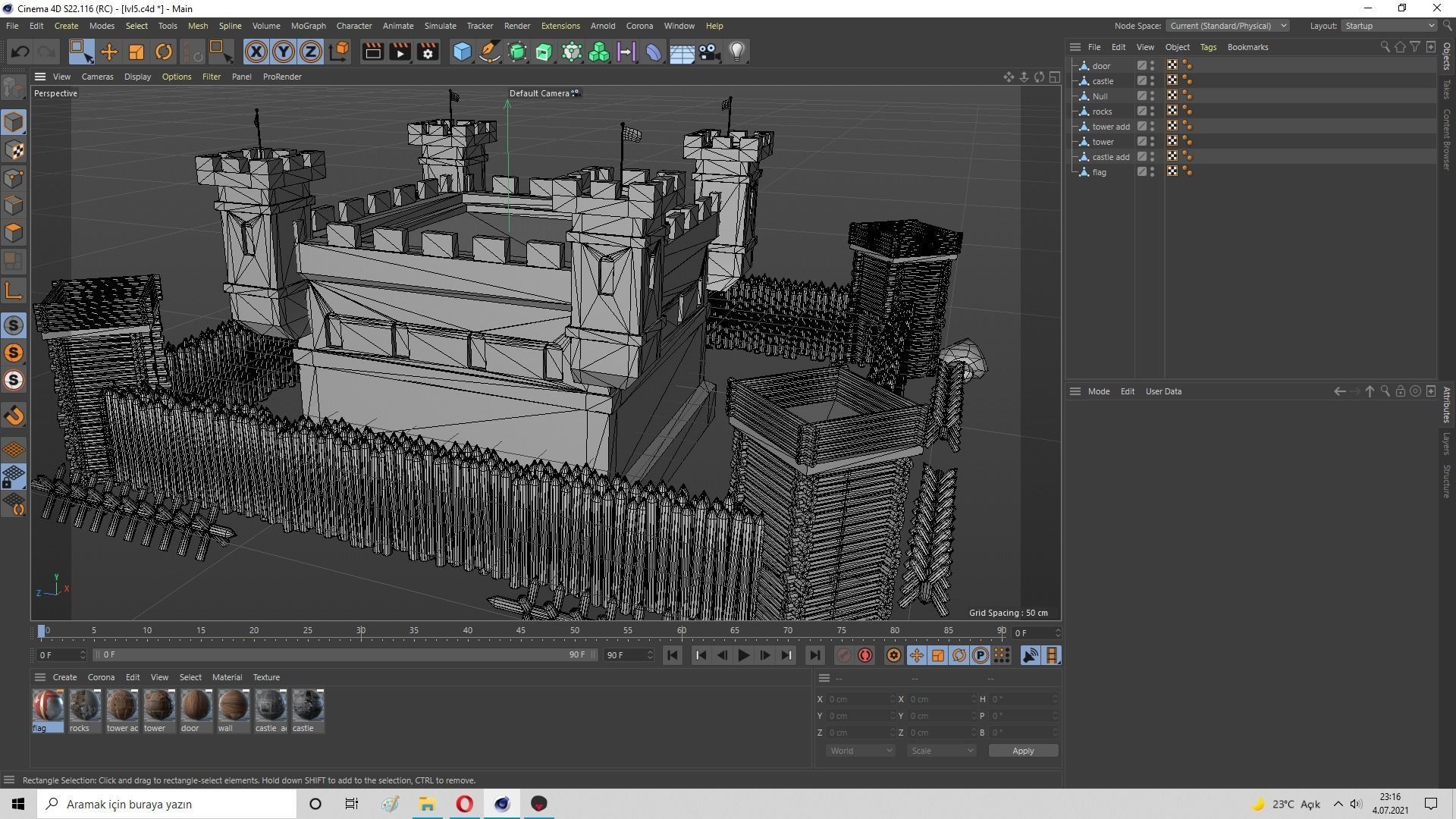 Medieval Castle Level 5 3D model_43