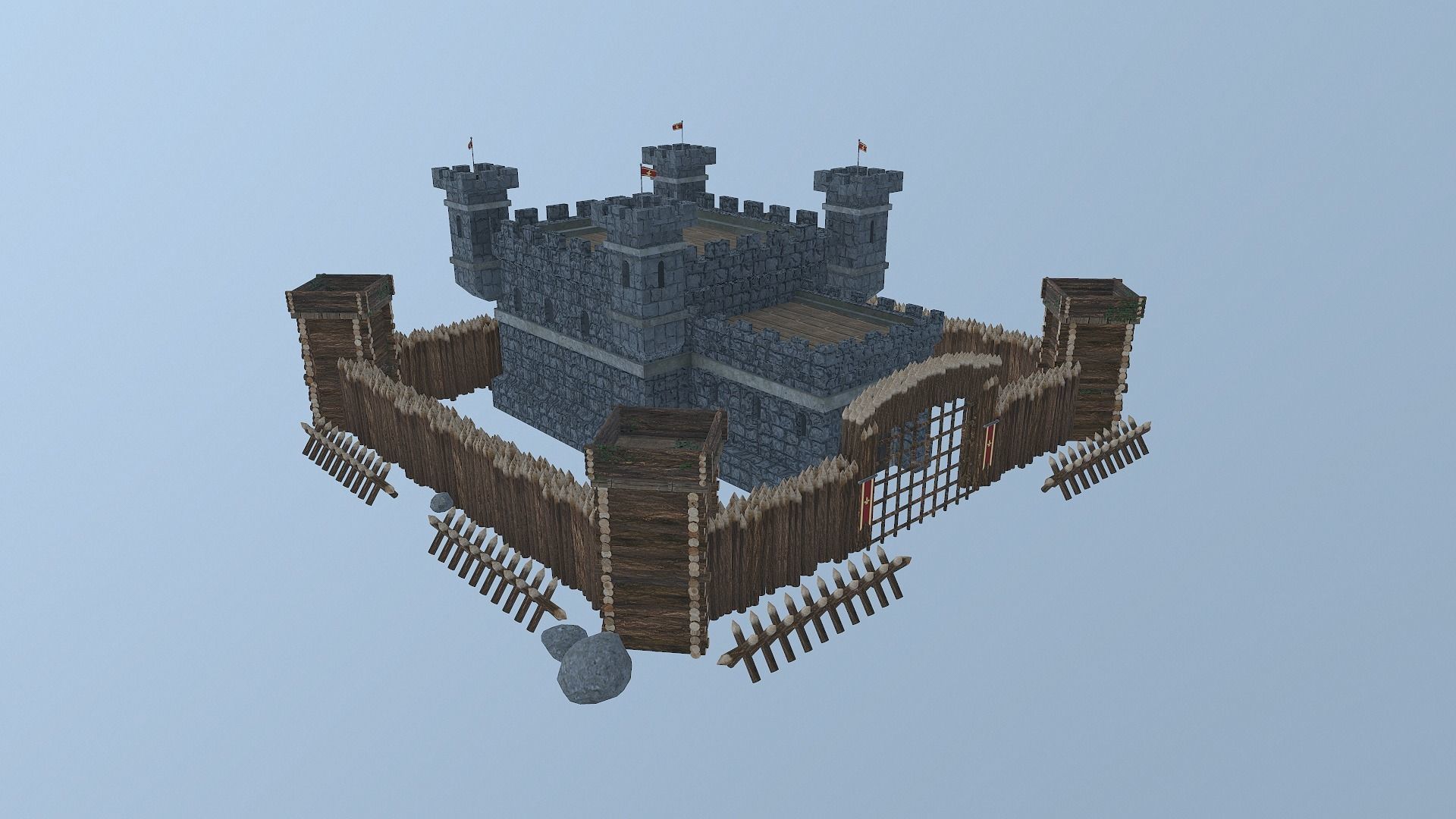 Medieval Castle Level 5 3D model_24