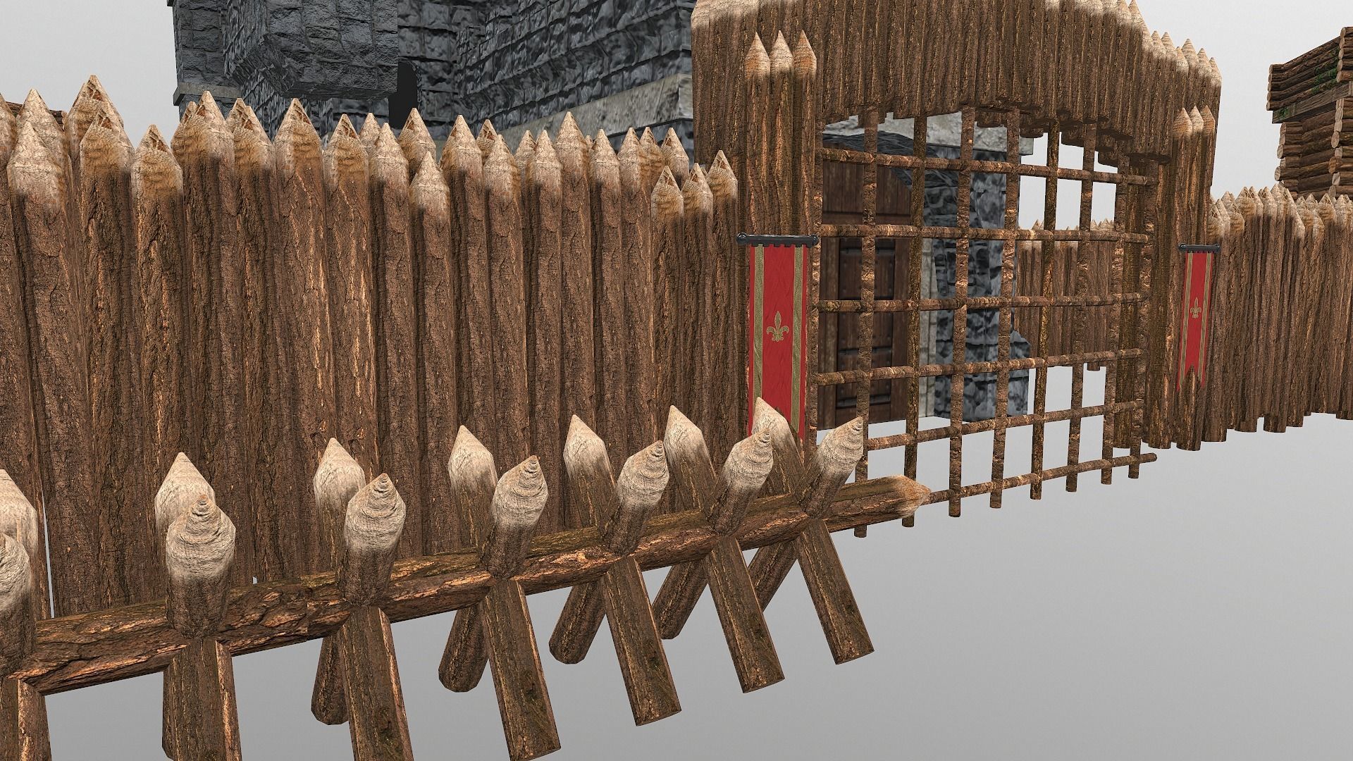 Medieval Castle Level 5 3D model_19