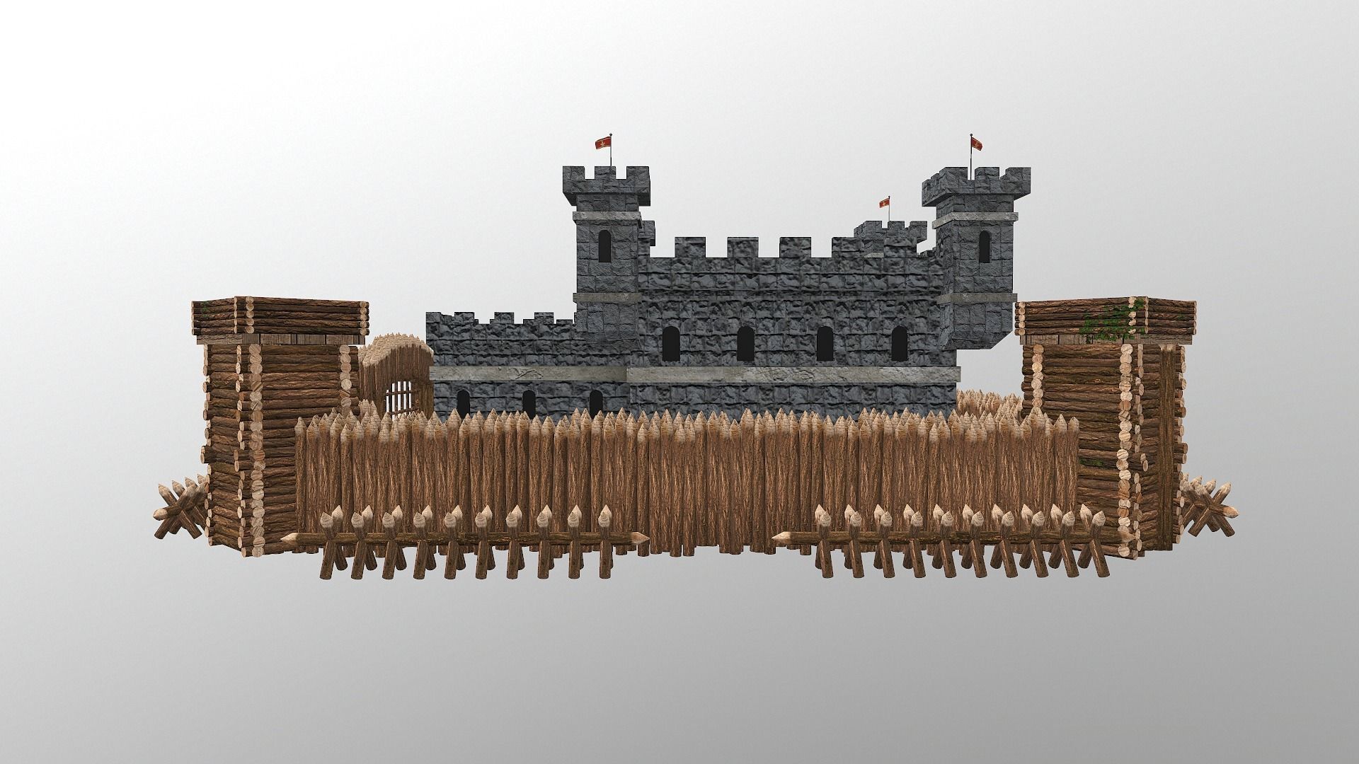 Medieval Castle Level 5 3D model_5