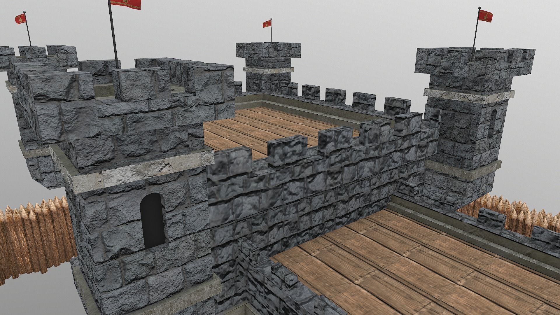 Medieval Castle Level 5 3D model_14