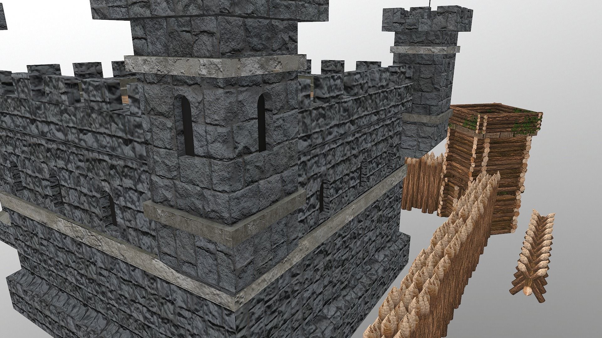 Medieval Castle Level 5 3D model_18