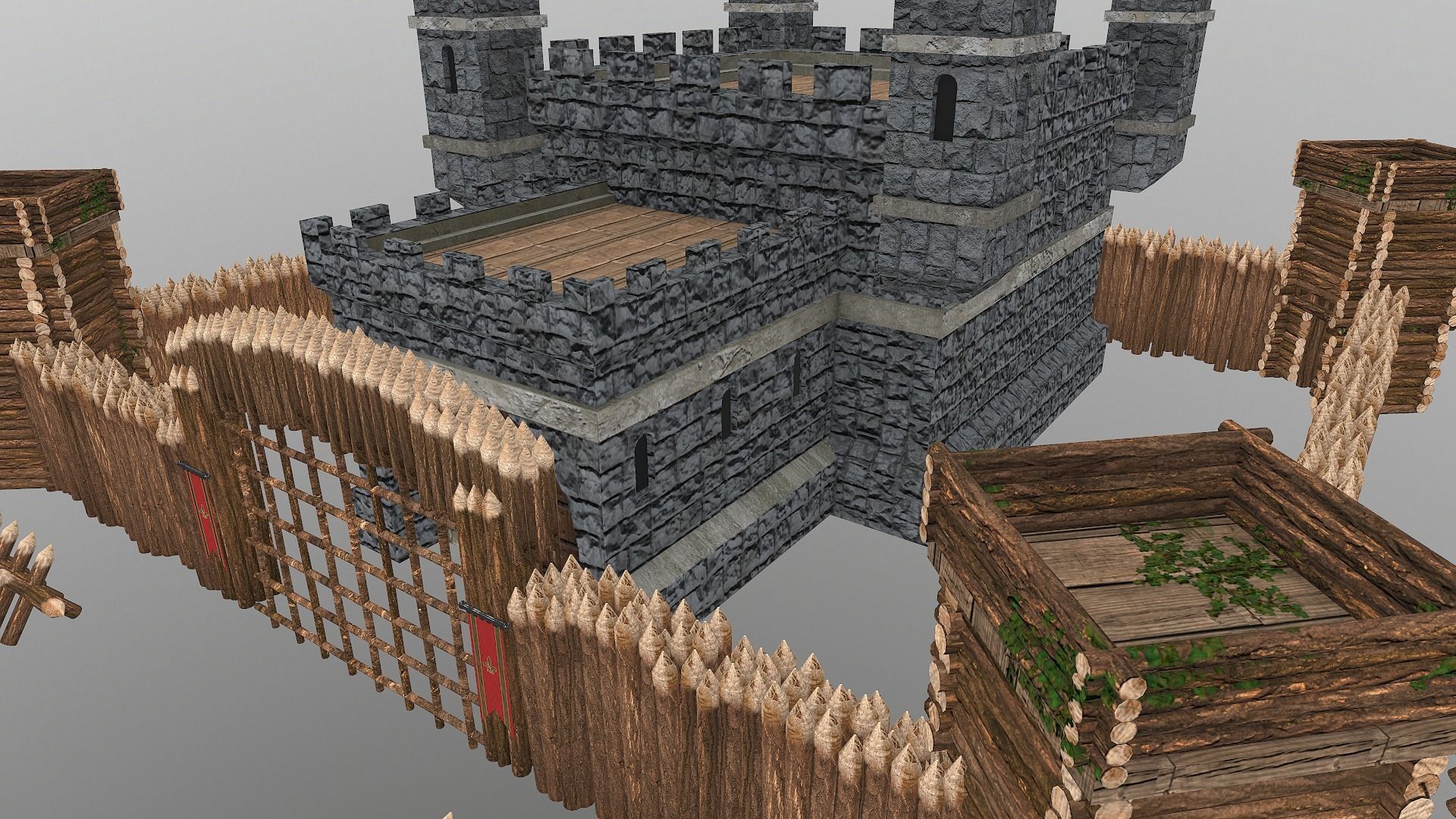 Medieval Castle Level 5 3D model_13