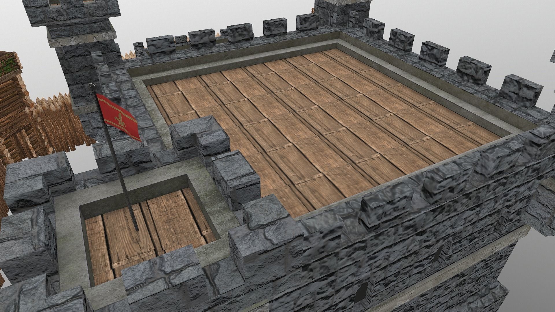 Medieval Castle Level 5 3D model_16