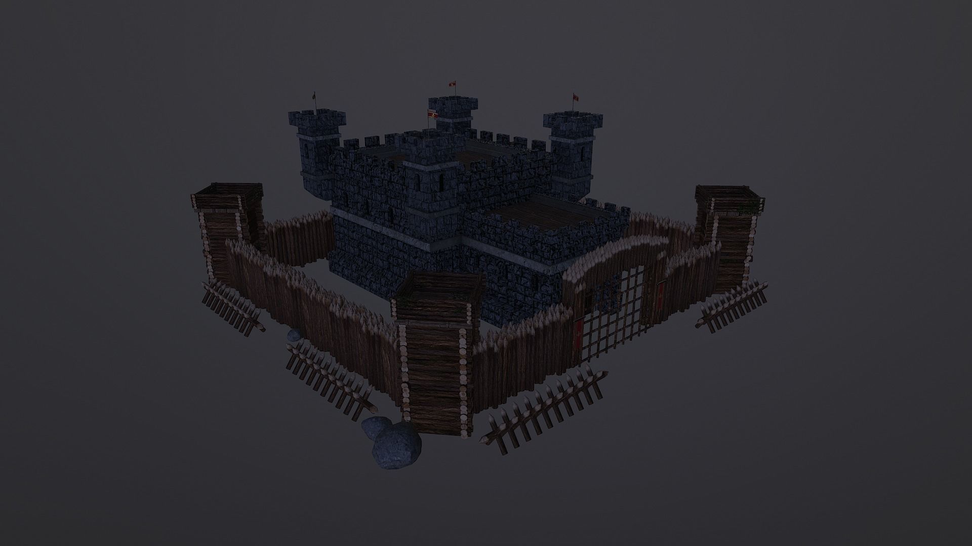 Medieval Castle Level 5 3D model_20