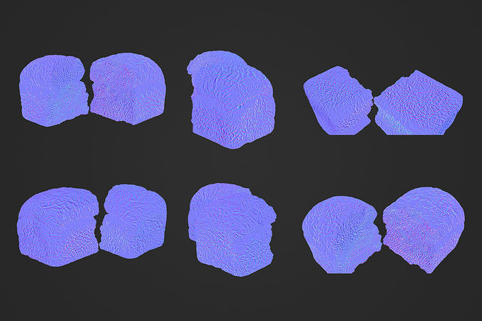 Half Brown Bread Loaf 1 - 3D Scan 3D model 3