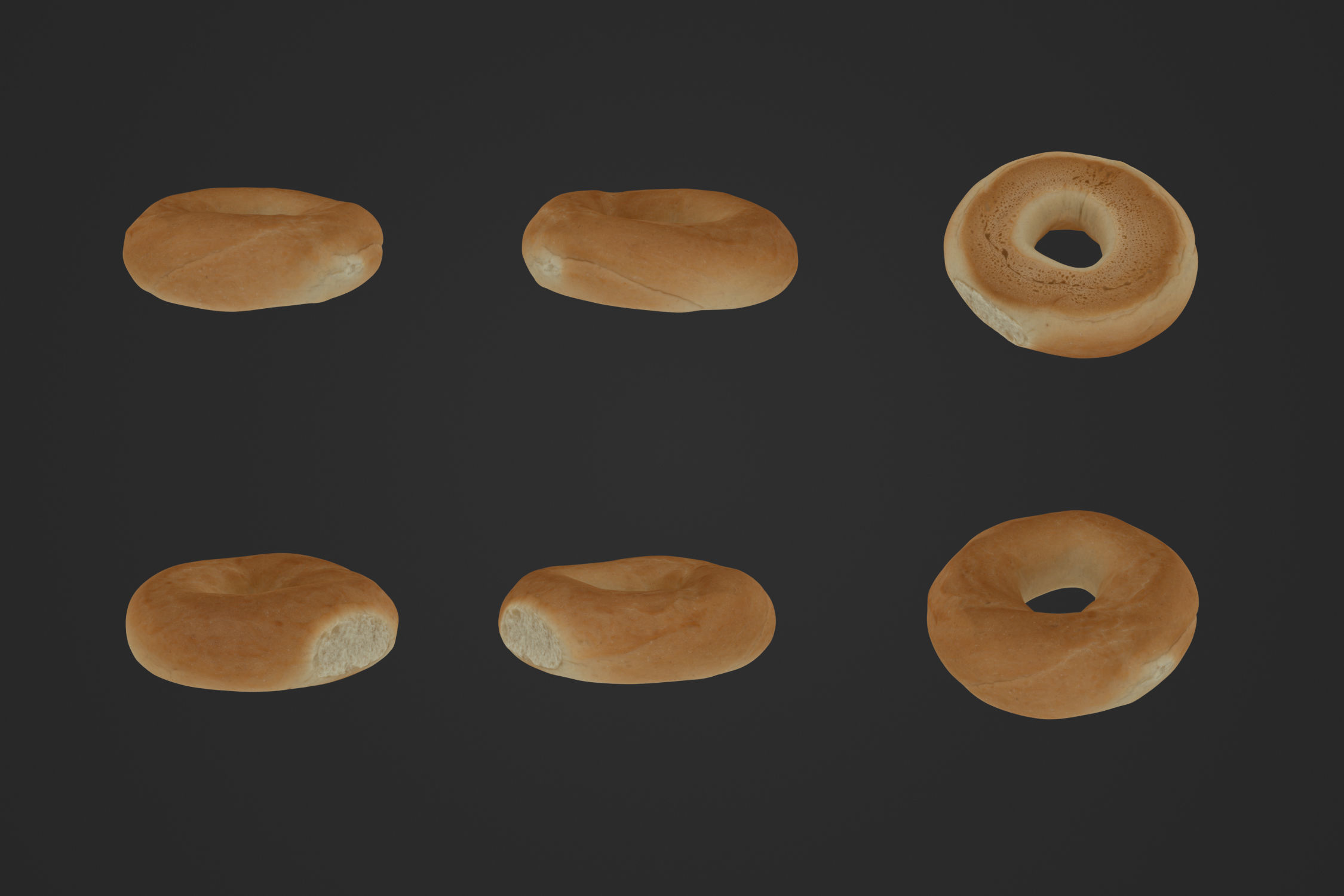 Plain Bagel 2 - 3D Scan 3D model_1