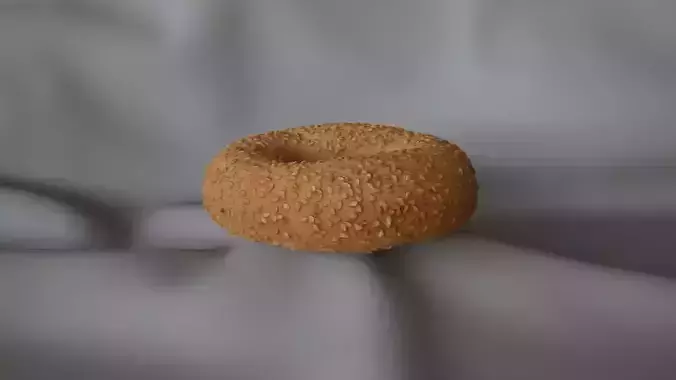 Sesame Seed Bagel 1 - 3D Scan 3D model