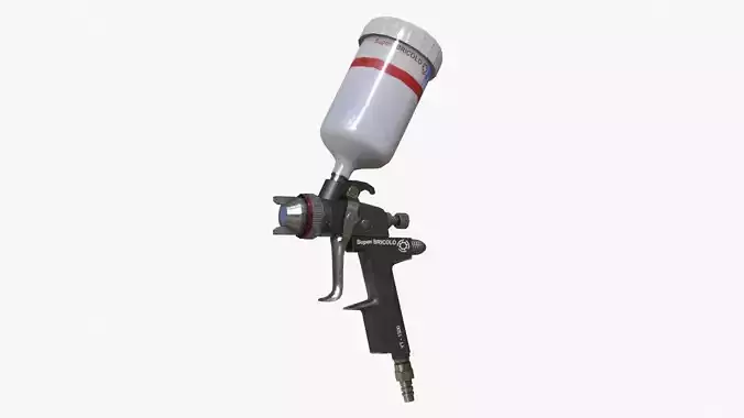 Spray Gun Low-poly 3D model