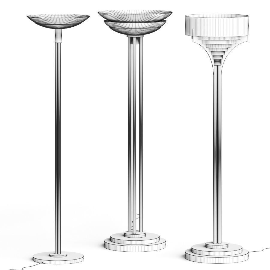 Jean Perzel Noi Set Floor Tables 3D model_1