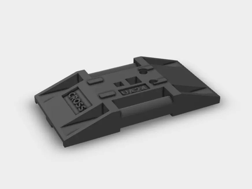 Scale 18 Diorama Zubehoer Bauzaun Fussplatte Gross 3D print model_0