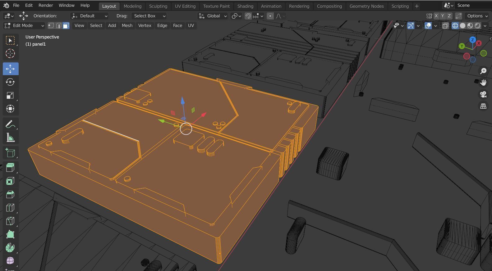 SPECIAL Sci-fi Panel Maker BLENDER KIT and SVG paths Low-poly 3D model_4