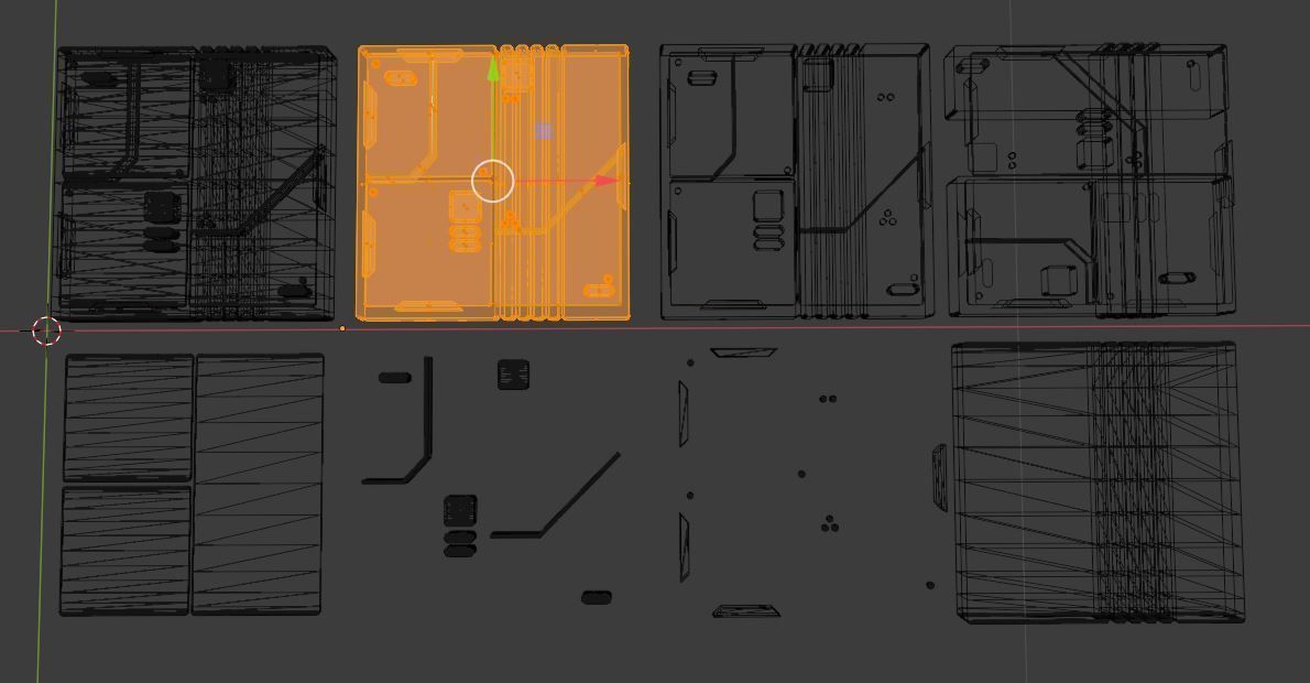 SPECIAL Sci-fi Panel Maker BLENDER KIT and SVG paths Low-poly 3D model_2