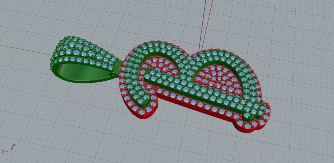 CURVED LETTER B 3D print model_3