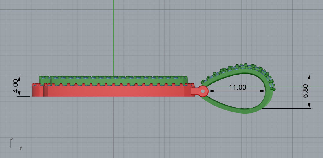 CURVED LETTER B 3D print model_8