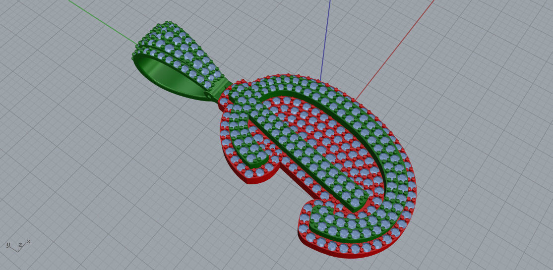 CURVED LETTER D 3D print model_1