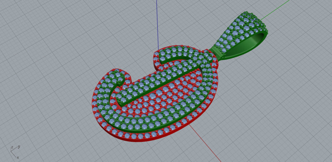 CURVED LETTER D 3D print model_6