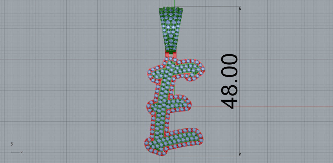 CURVED LETTER E 3D print model_7