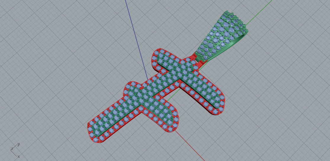 CURVED LETTER F 3D print model_6