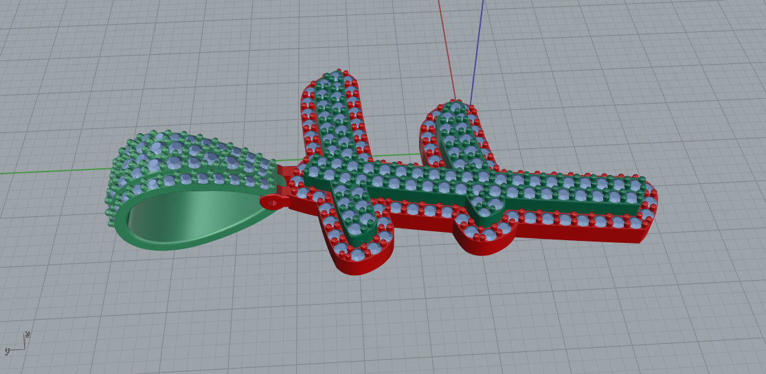 CURVED LETTER F 3D print model_3