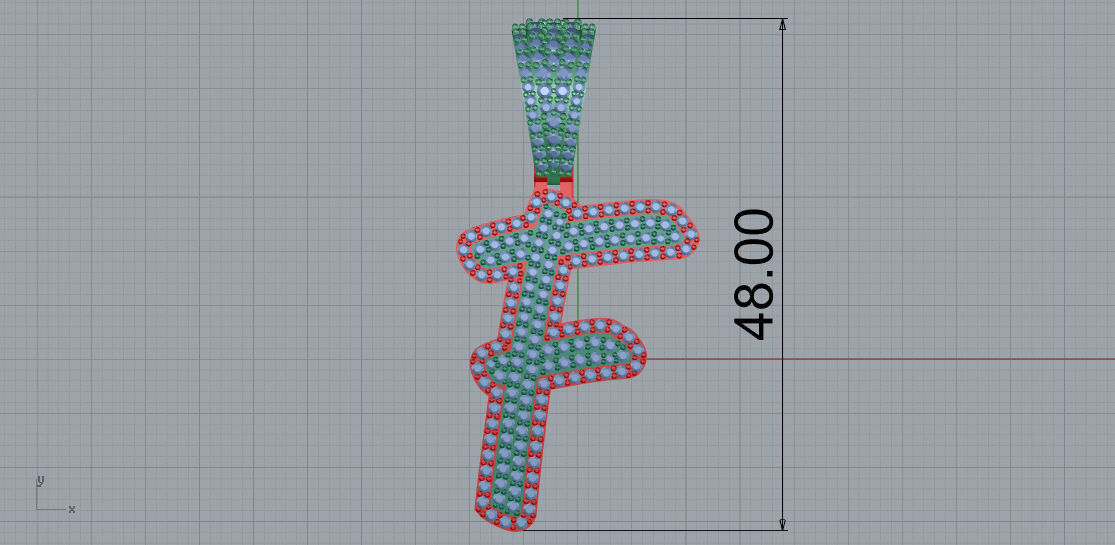 CURVED LETTER F 3D print model_7