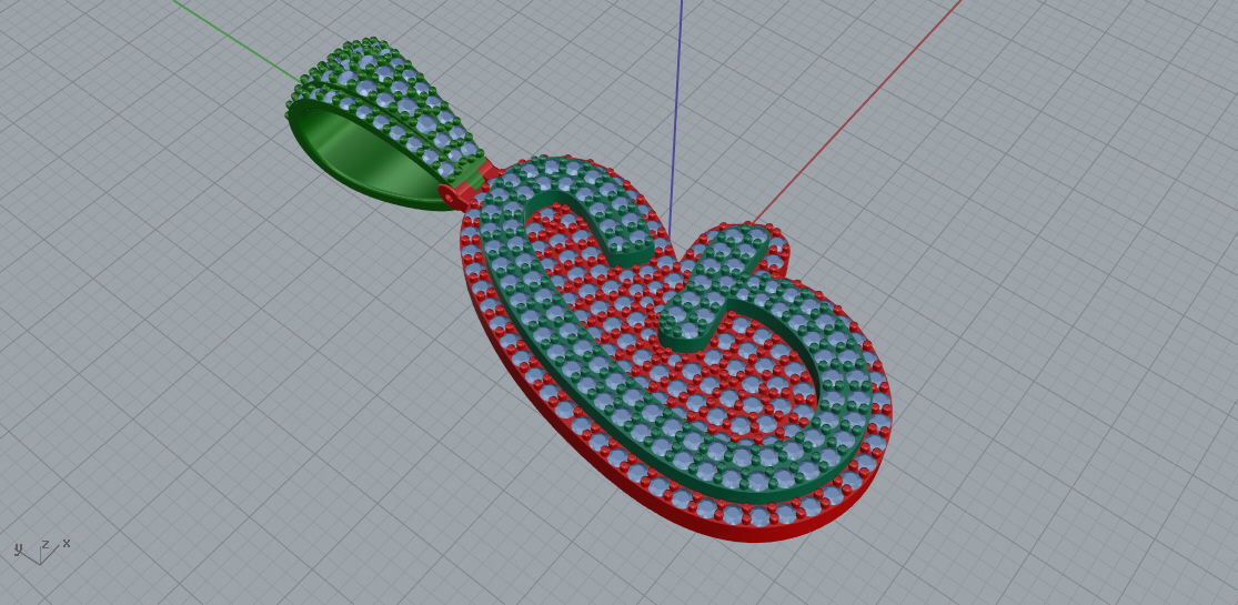 CURVED LETTER G 3D print model_1