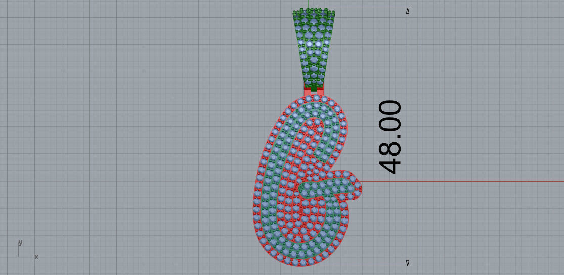 CURVED LETTER G 3D print model_7