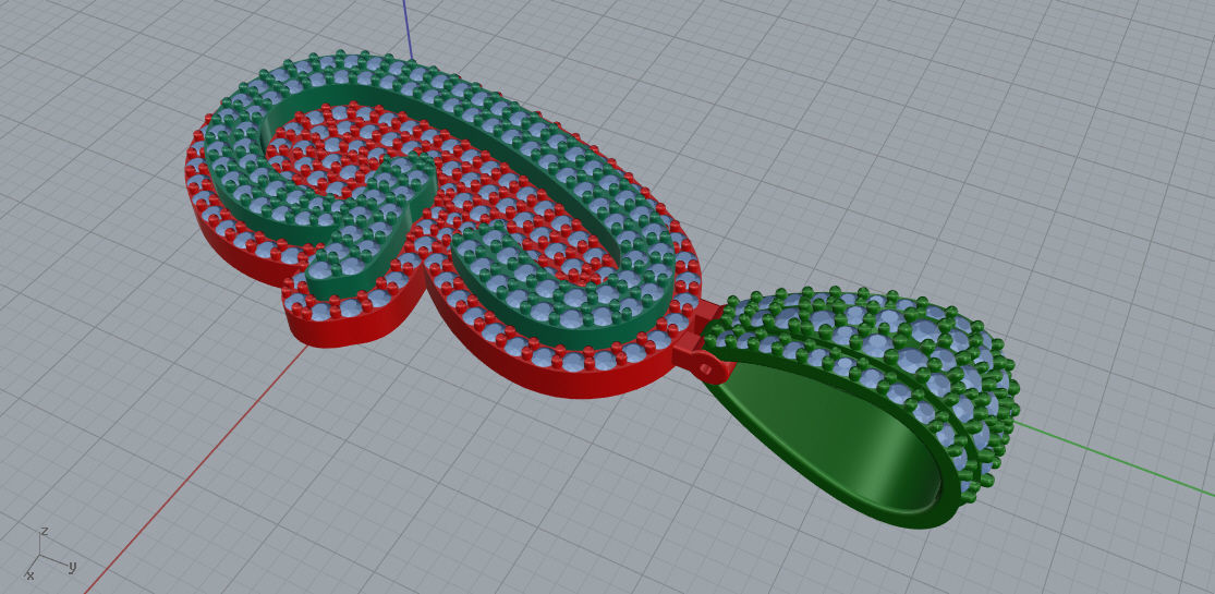 CURVED LETTER G 3D print model_5