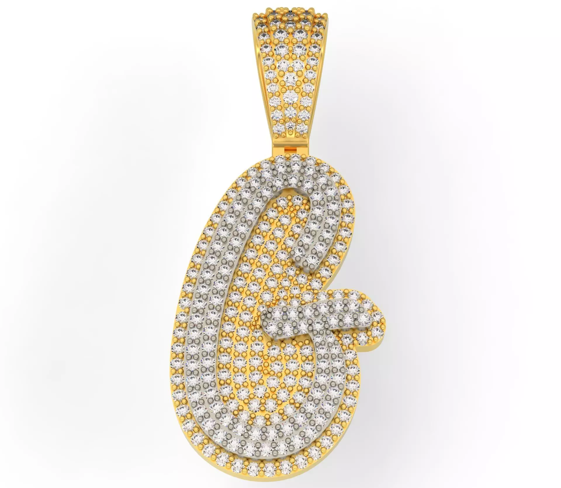 CURVED LETTER G 3D print model_0