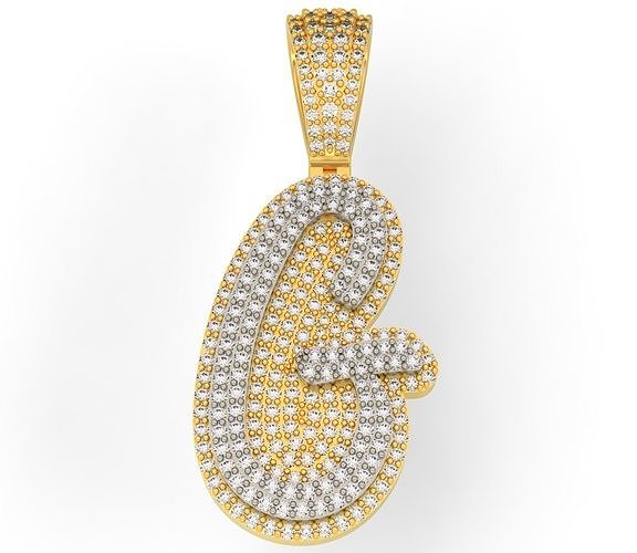 CURVED LETTER G 3D print model
