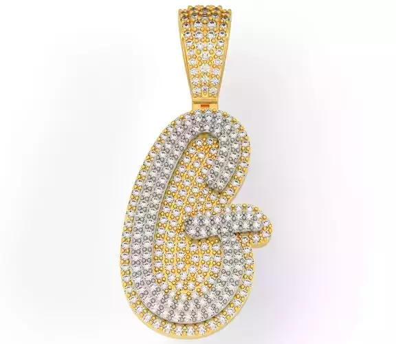 CURVED LETTER G 3D print model